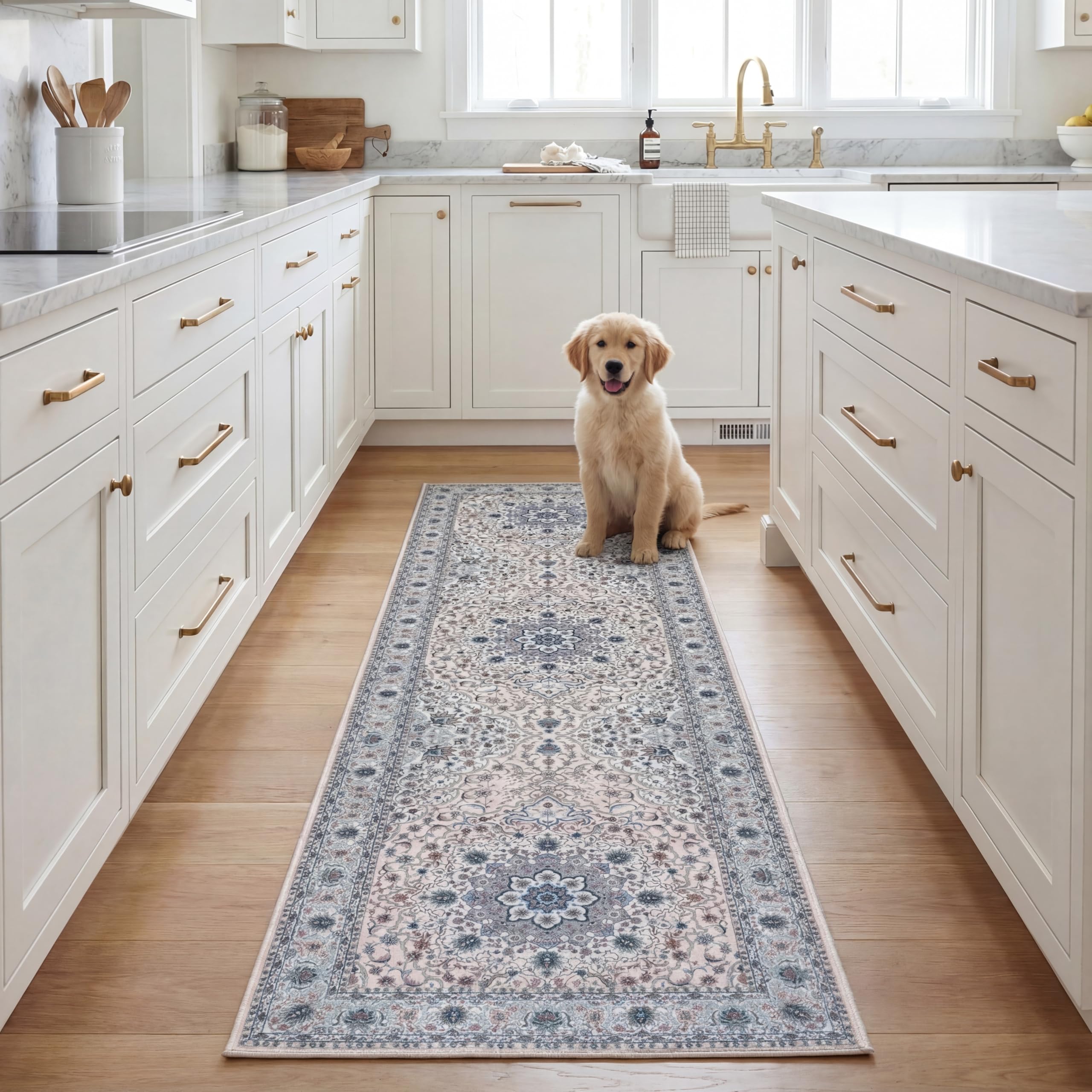 Tapis traditionnel Tucson SAFAVIEH vert et beige haut de gamme