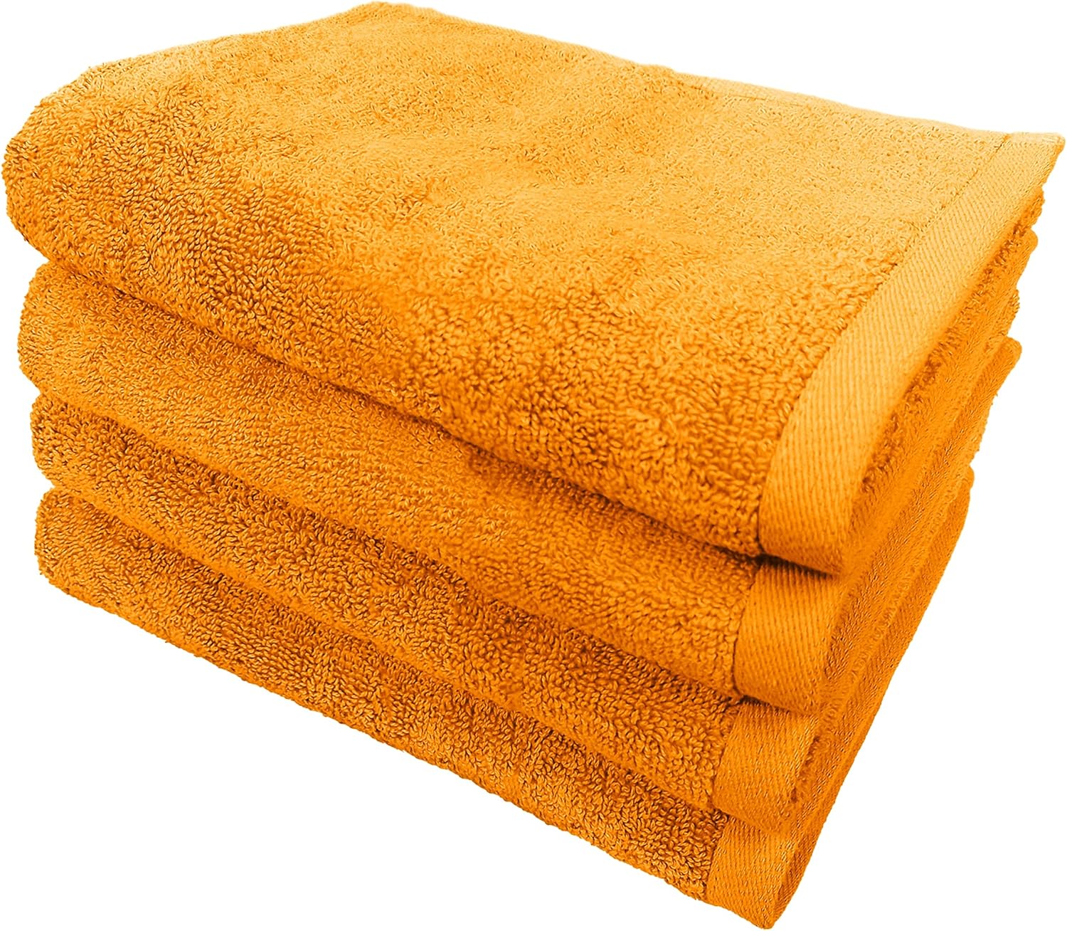 Maymarg 100 Cotton Towels (Yellow, Hand Towels Set of 4