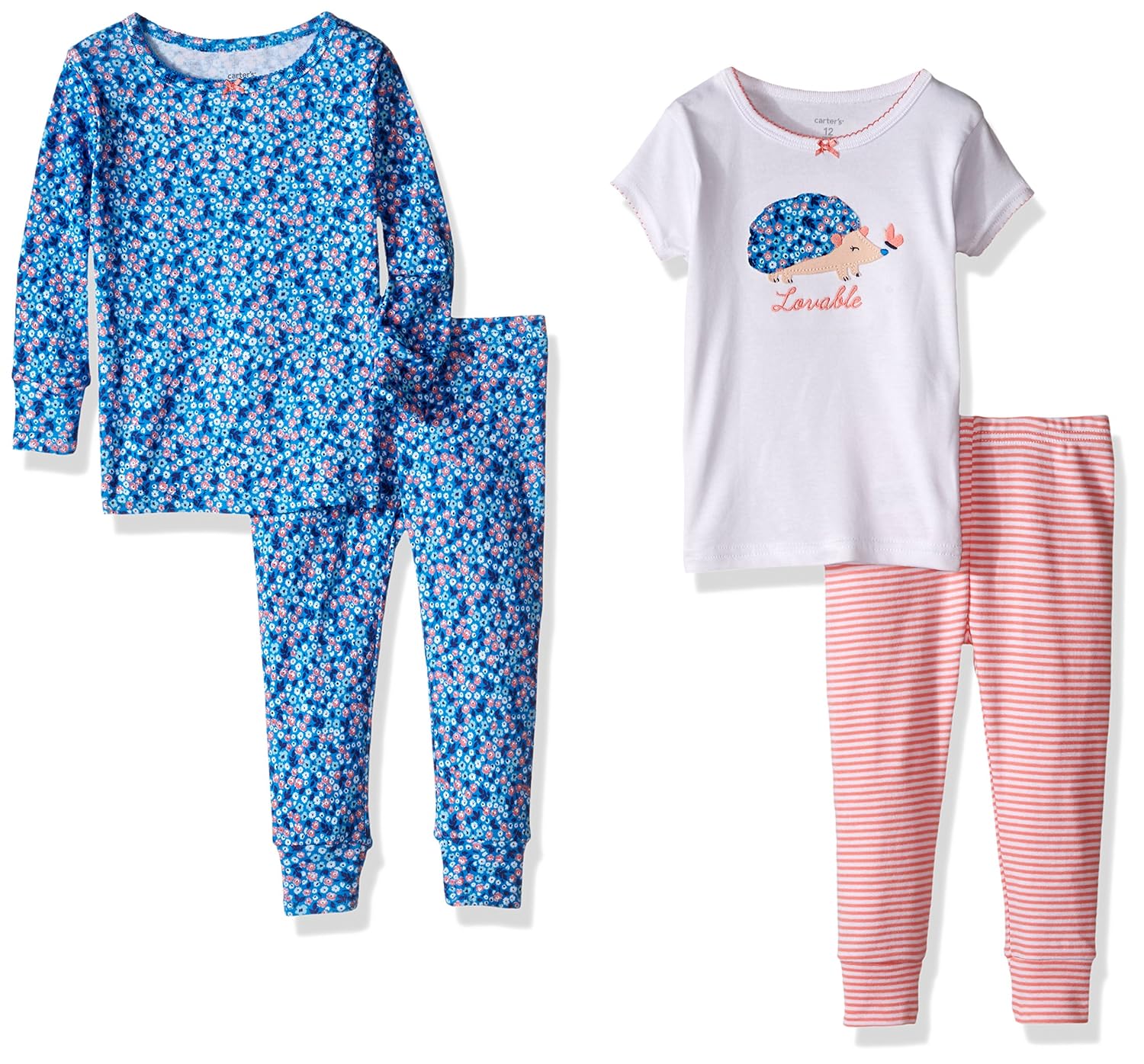 Carter's Baby Girls' 4 Piece Graphic Tee PJ Set (Baby) - Hedgehog - 9M - Review, Price and Buying Guide