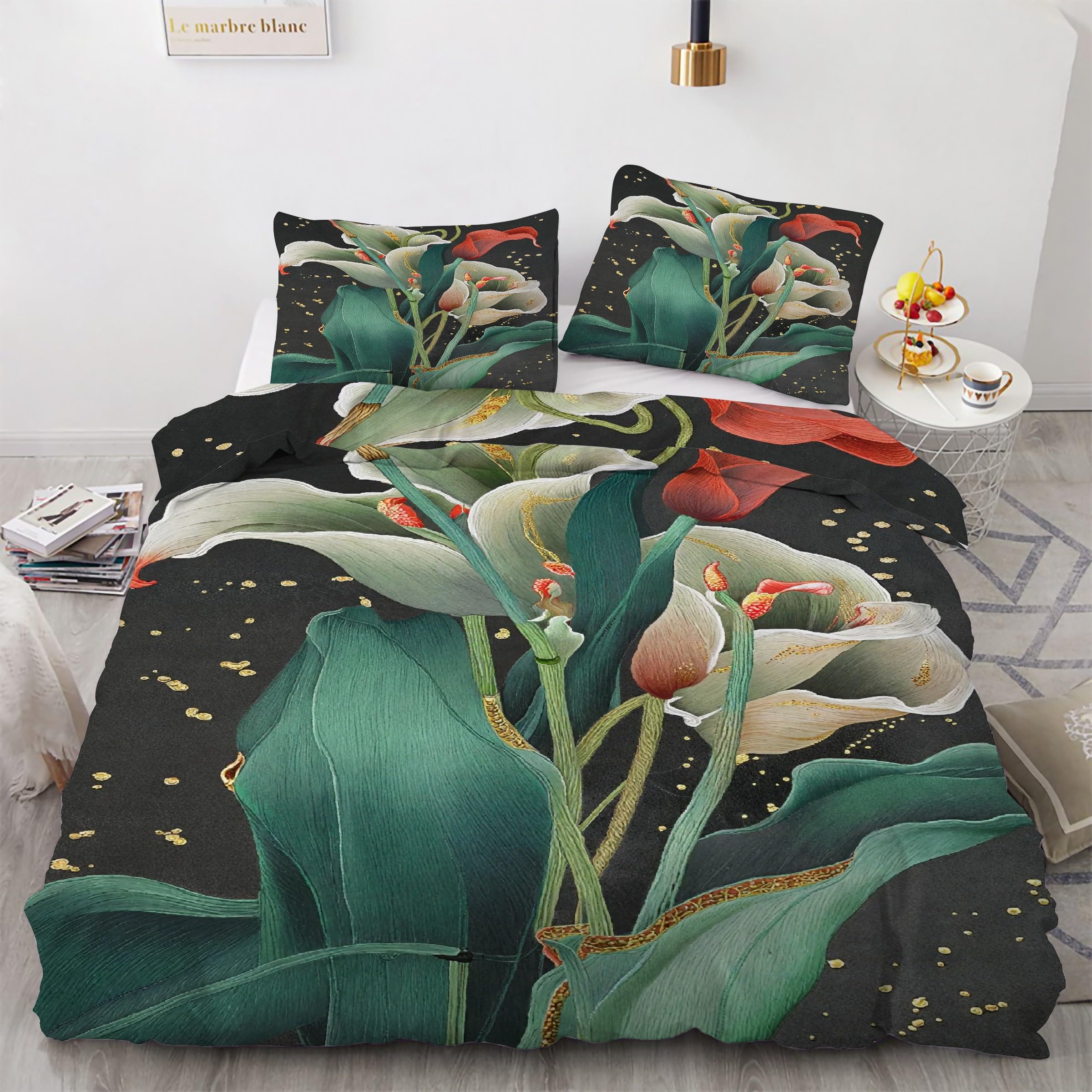 Housse de couette 240 x 260 microfibre douce avec fermeture éclair solide