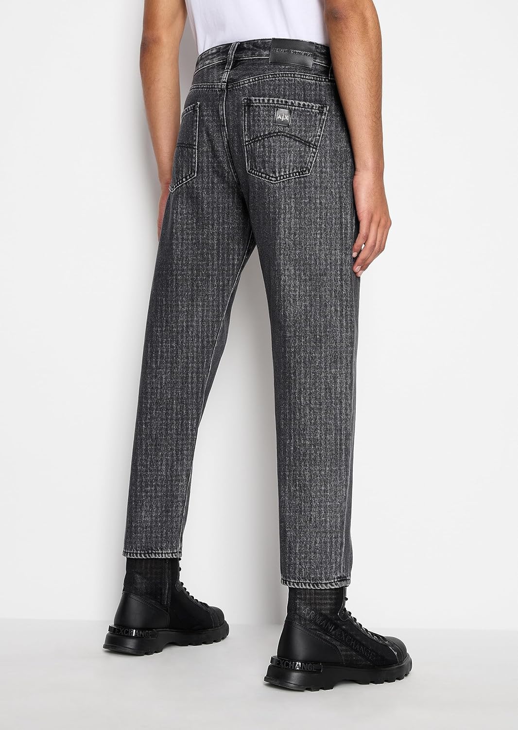 Armani Exchange Men's J71 90s Baggy Ankle Fit Non Stretch Cotton Denim