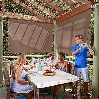 16 Cool Backyard Ideas for Fun Stylish Outdoor Spaces 140 Coolaroo Outdoor Roller Shade with Wand - 95% UV Block Breathable Light ...