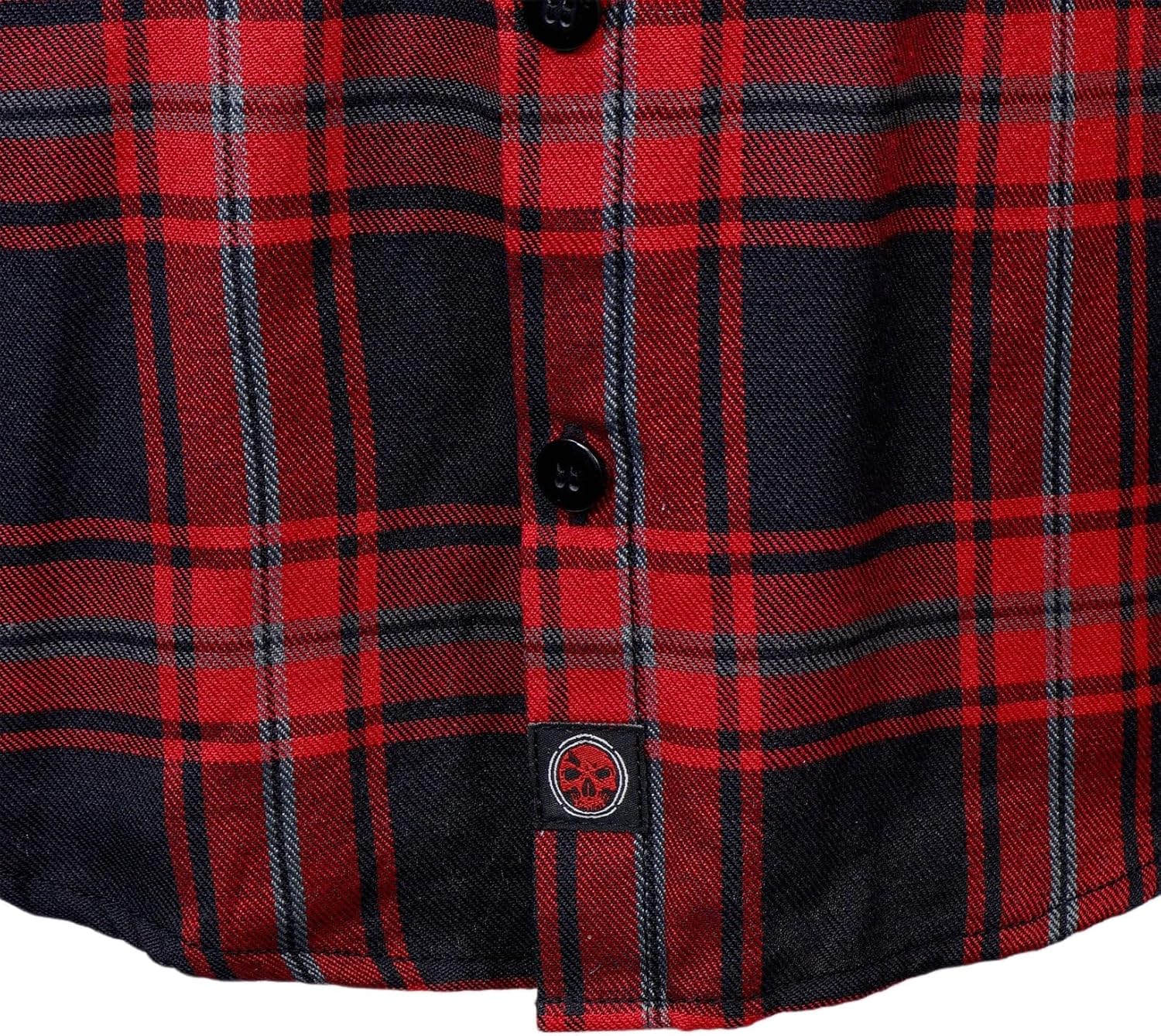 Demons Behind Me Closeout The Nightmare 2.0" Red & Black Flannel (Hidden Snap Collar)