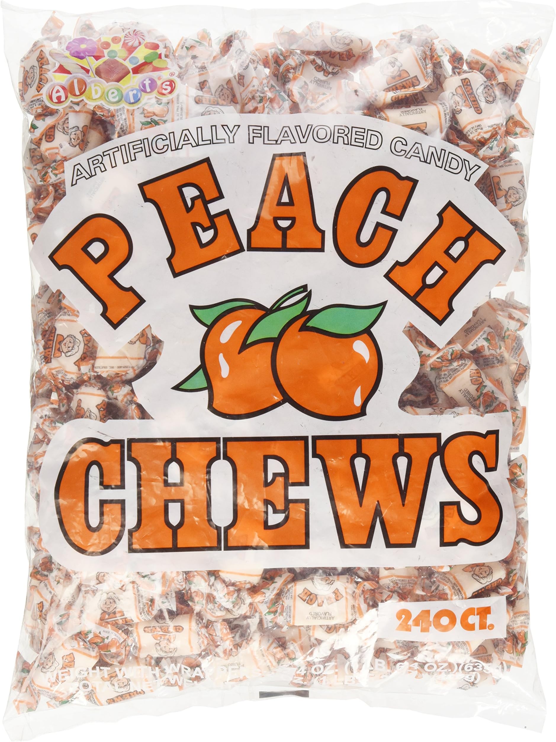 Albert'sPeach Chews,0.01 ounce, 240 Count Bag