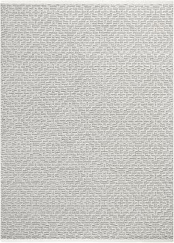 Town & Country Luxe Tretta Modern Geo Area Rug with Plush High-Low Texture, Grey, 52"x72"