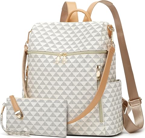Women's Convertible PU Leather Backpack Purse