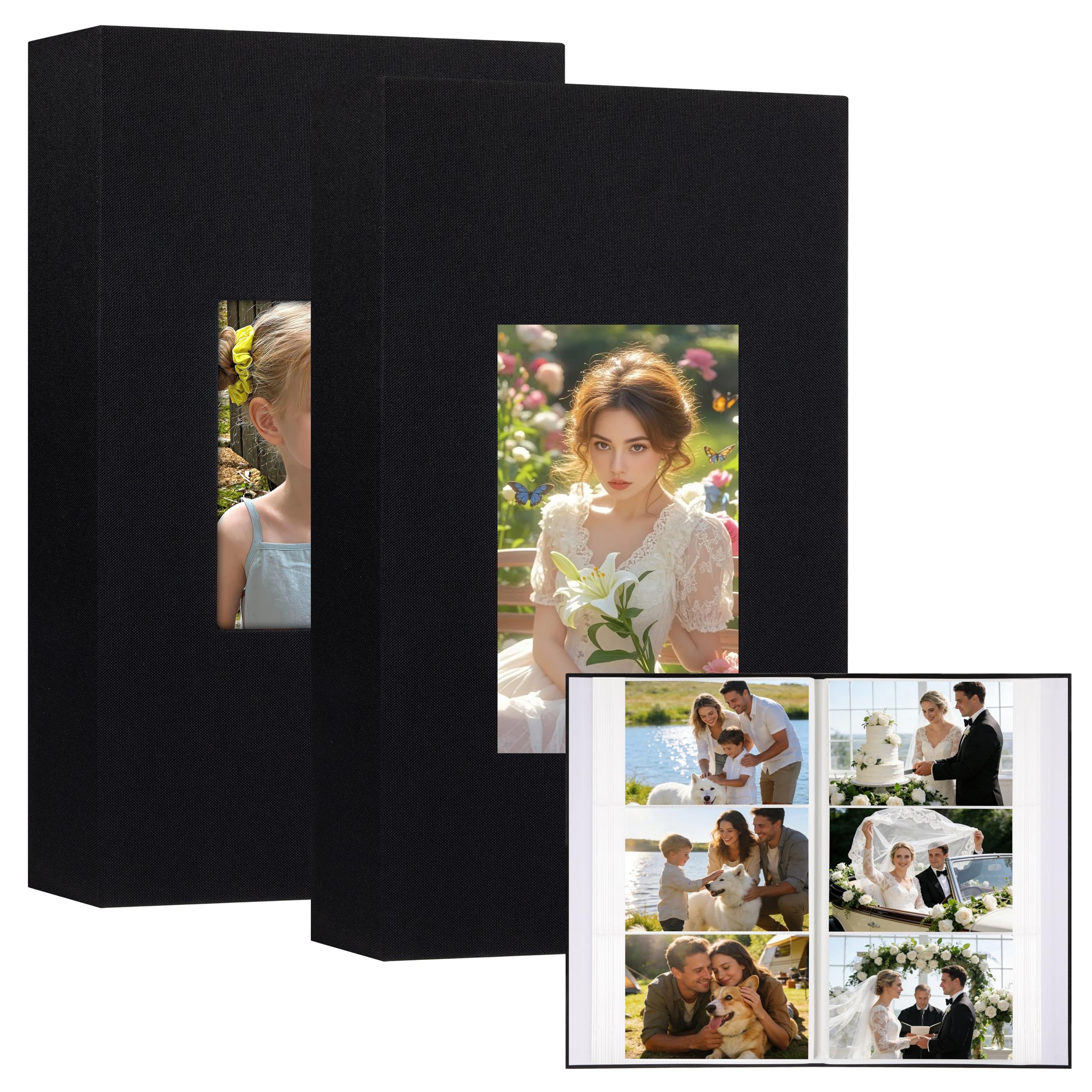 Álbum de fotos de boda y familia Aevdor libro de lino para recuerdos de aniversario