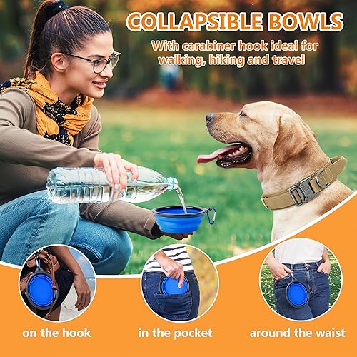 Miniatura 6 de HYDEME Collar táctico para perro, collar ajustable de nailon con asa de control y hebilla de metal pesado para perros medianos y grandes, con