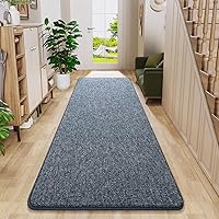 Vista 10 de Chicrug Shag Alfombra de Pasillo Geométrica Moderna para Dormitorio, 2 x 6 pies, de espuma viscoelástica, alfombra de pasillo para interiores