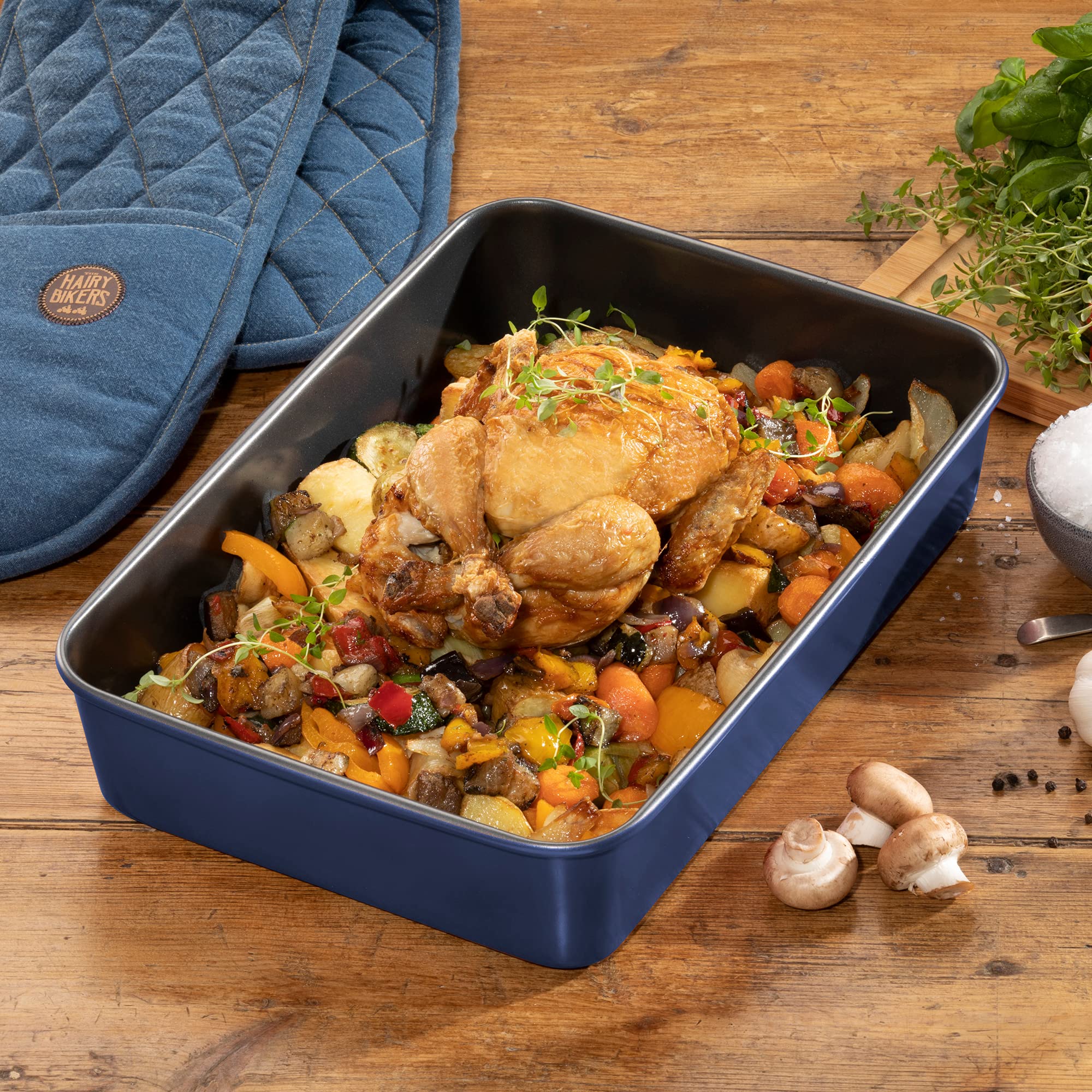 Hairy Bikers Large Oven Tray Hairy Bikers Large Round Baking Dish