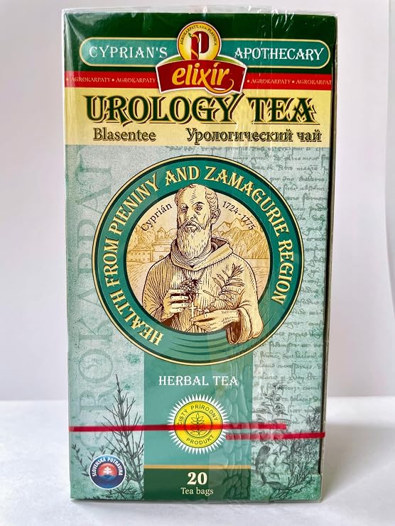 Cyprian Urological Tea | Urinary Tract Problems - Kidneys & Bladder. Pure Natural Herbal Tea Grown in Europe. (20 Tea Bags 40g)