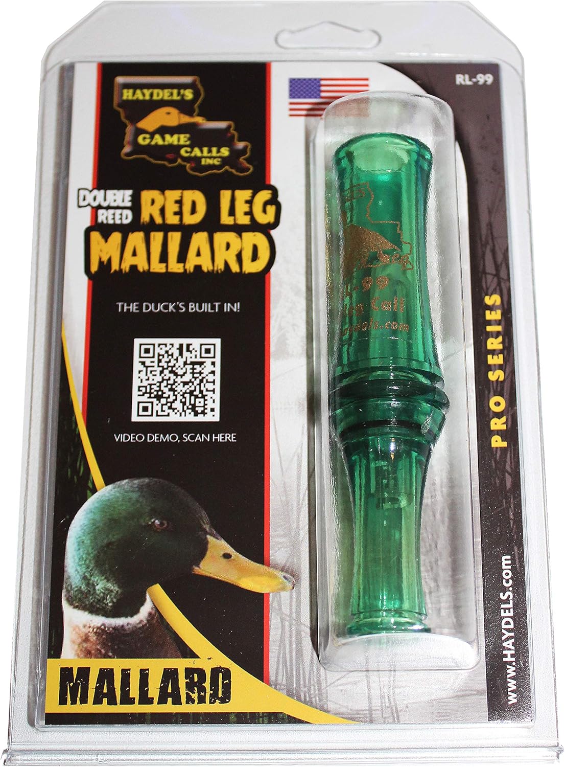 Haydel's Game Calls Inc. RL-99 AMZ Redleg Mallard Duck Call for Hunting