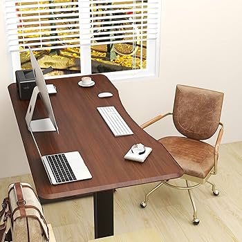 Amazon | Lubvlook 電動式スタンディングデスクカーブ型天板 (幅