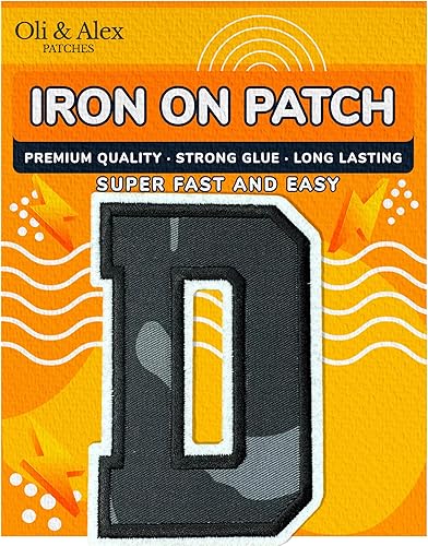 Miniatura 463 de Parches de letras termo-adhesivas de alta calidad – Lindas letras para ropa – Parche universitario para ropa – Letras bordadas de 4 1/2 parches