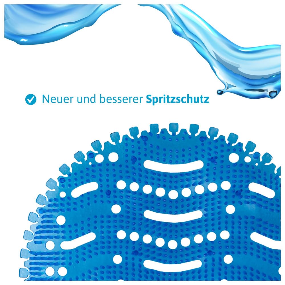 10 Urinalsiebe mit Ocean & Citrus Duft - Eine hygienische Urinaleinlage aus Kunststoff für Pissoir, 10 Stück Urinal Einsatz mit Spritzschutz und langanhaltendem Duft