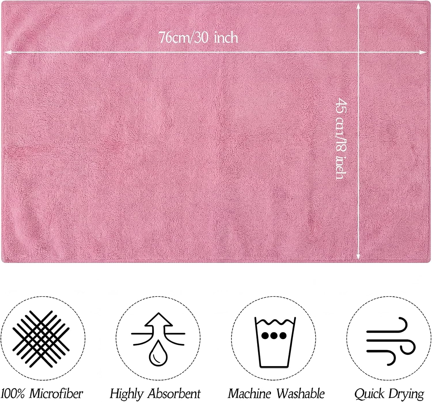 Shimeyao 26 Pcs Salon Bleach Proof Towels Highly Absorbent Hair Towels Hand Facial Cloths Bleach Resistant for Salon Barber Spa Beauty Bath Hair Stylist(Pink,18 x 30 Inch,Classic)