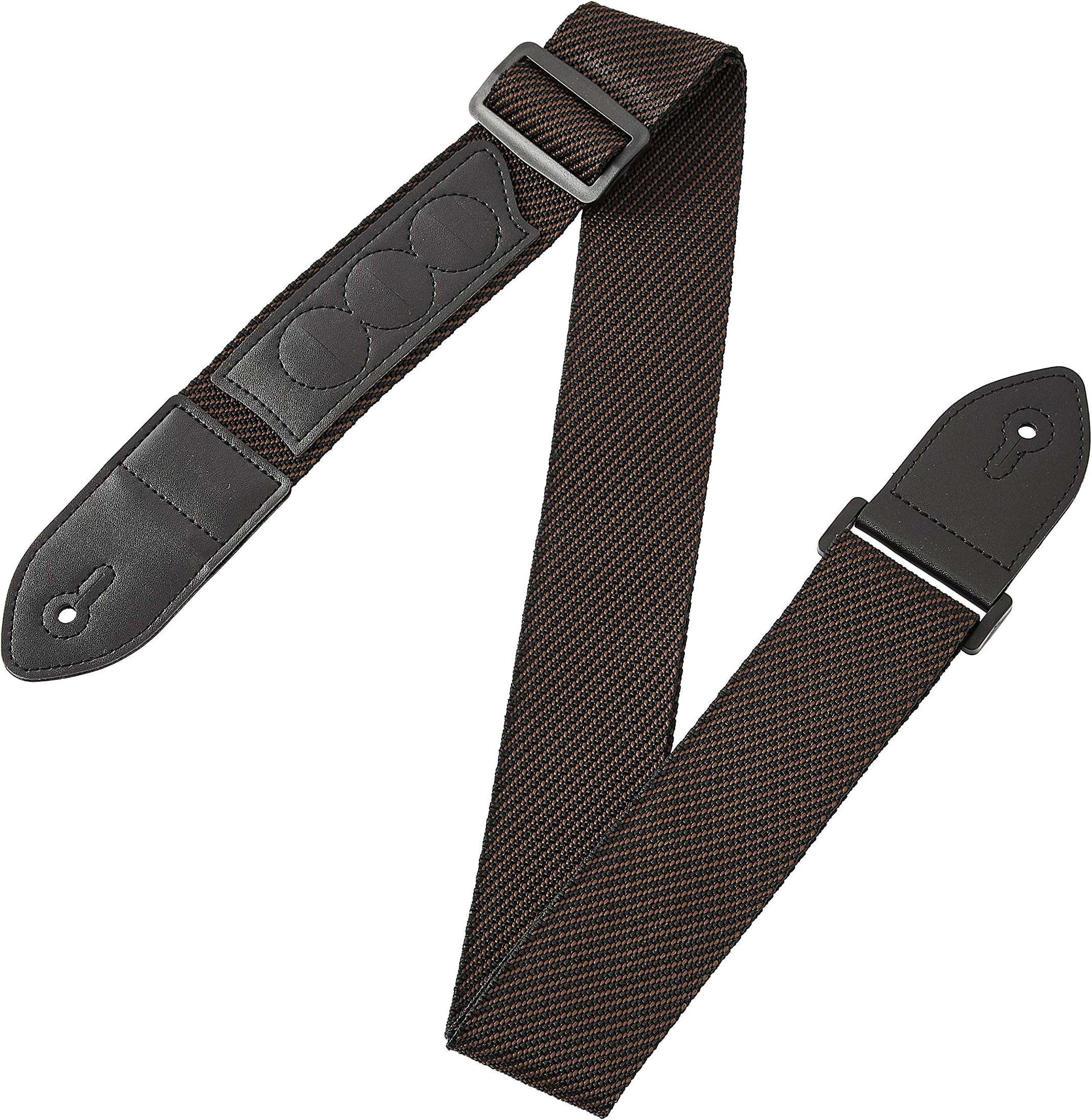 Amazonbasics Adjustable Guitar Strap For Electric/Acoustic Guitar/Bass - Includes 3 Pick Holders Brown