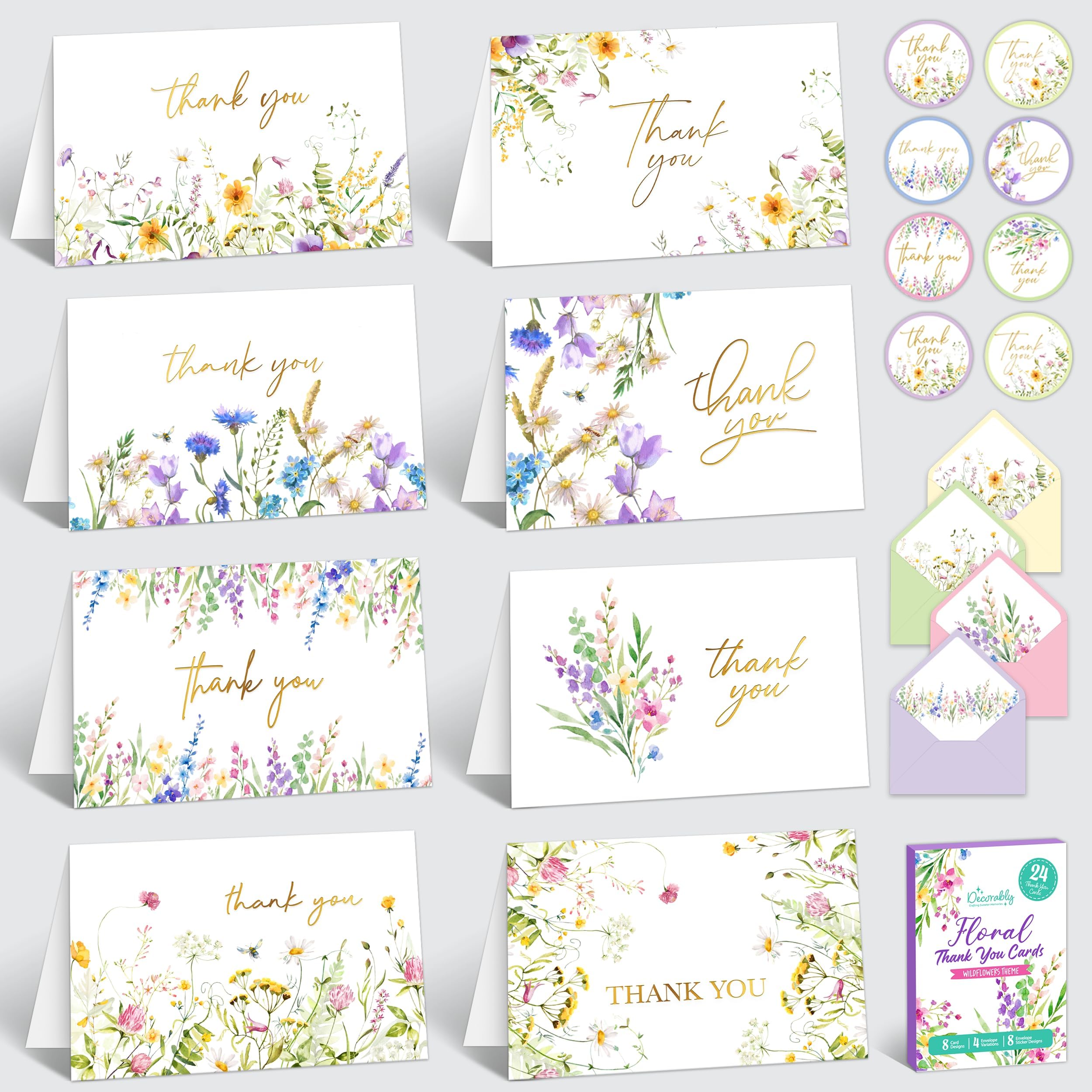 70th Birthday Thank You Notes - Confetti Polka Dot Fill-in Cards With Envelopes