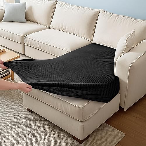 Vista 424 de CHUN YI - Funda elástica de cojín para sofá biplaza, funda de asiento de sofá con tela jacquard de elastano (mediana, color verde azulado) Verde