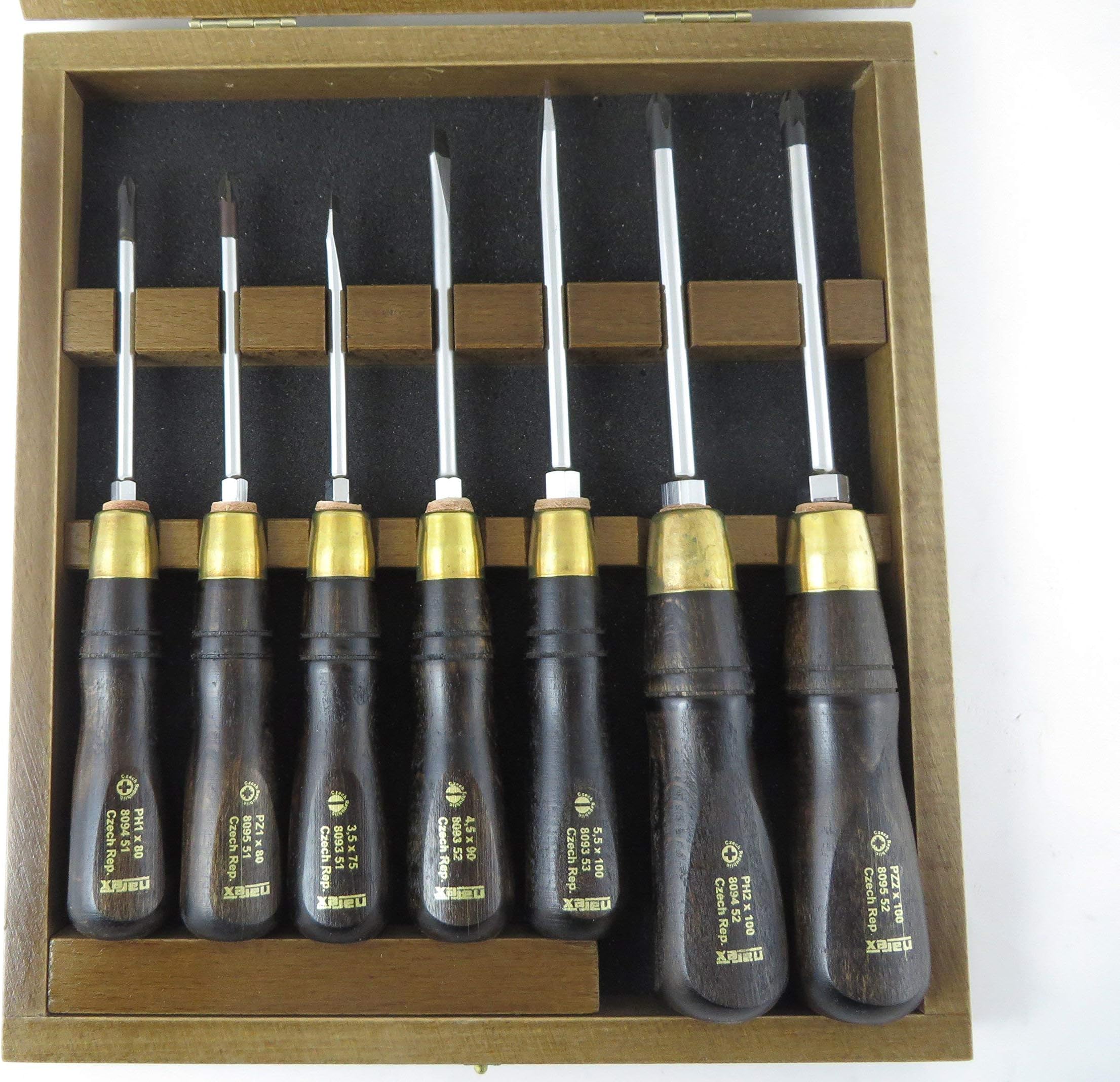 Narex 3 Piece Slotted Gunsmith Plane Adjusting Screwdriver Set 3/16, 1/