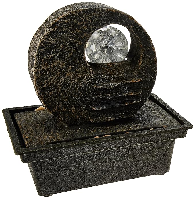 OK Lighting Water Fountain with LED Light, 8.5