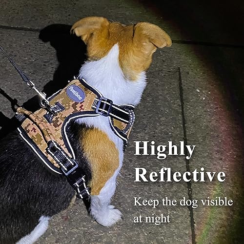 Miniatura 5 de Arnés para perro sin tirones, arnés reflectante para pasear para perro con asa de fácil control y clips delanteros y traseros, arnés de chaleco