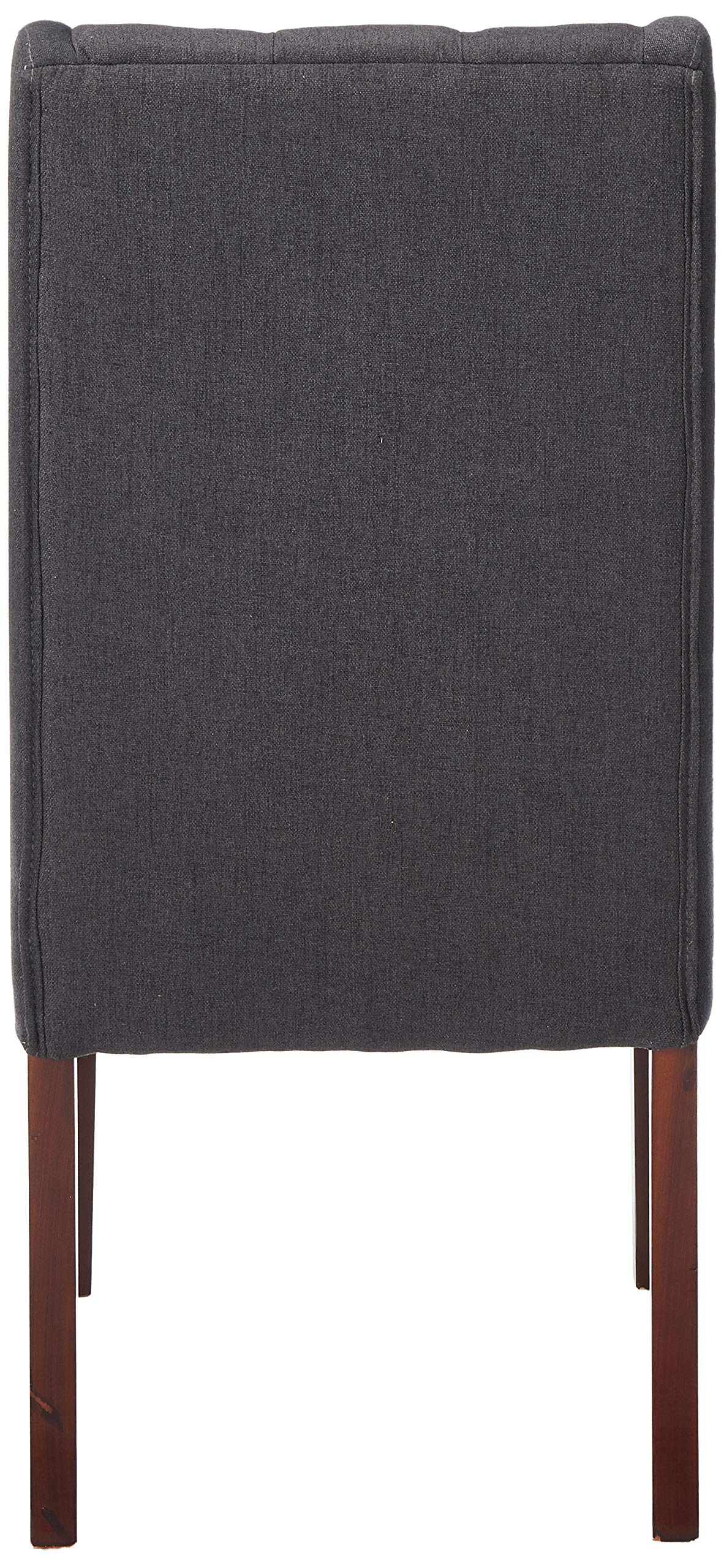 Christopher Knight Home Blythe Tufted Fabric Dining Chairs, 2Pcs Set, Dark Charcoal / Brown