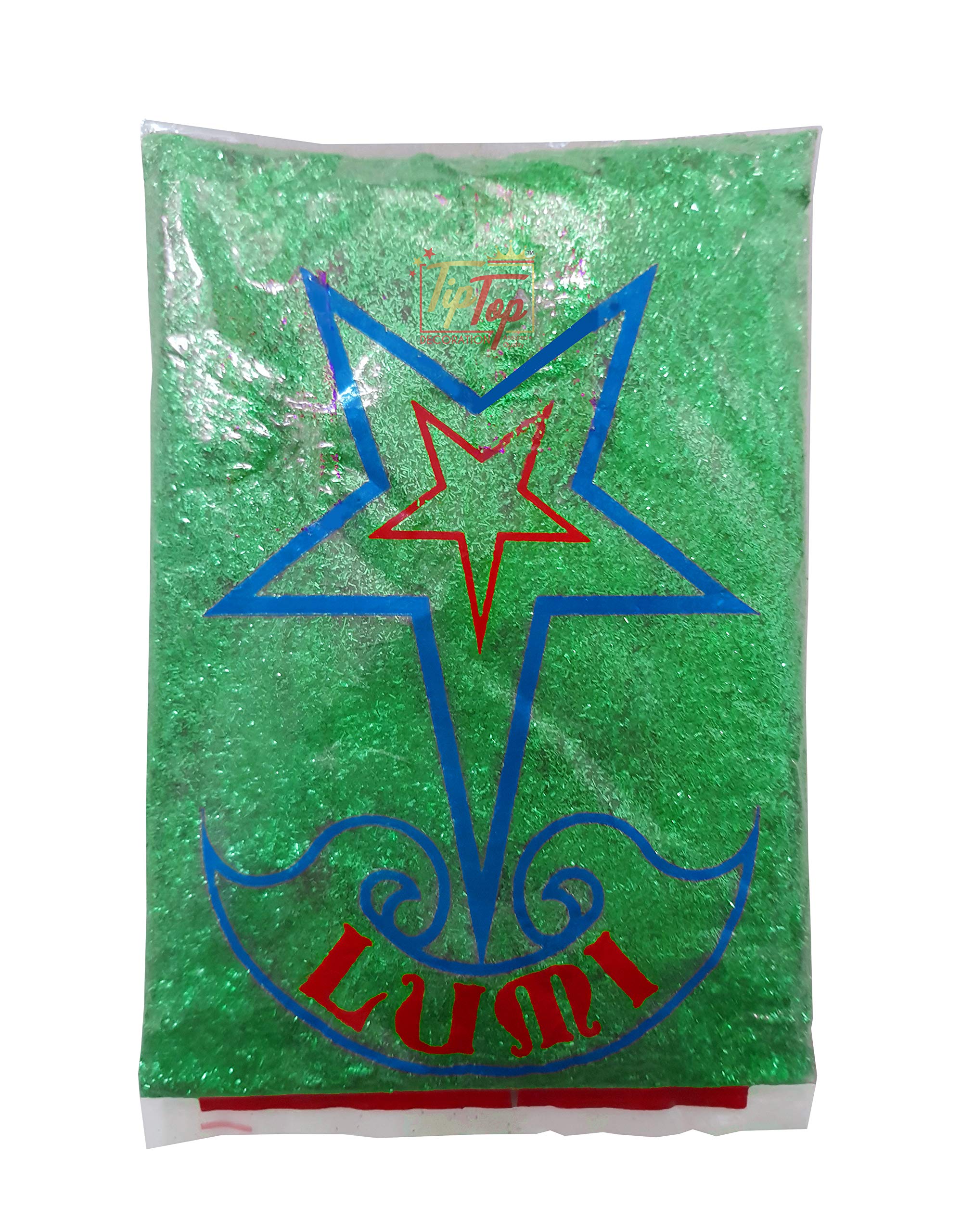 Tiptop Decoration Sparkling Glitter Powder (100 Grams) (Premium Shimmer) (Forest Lumi Flake)