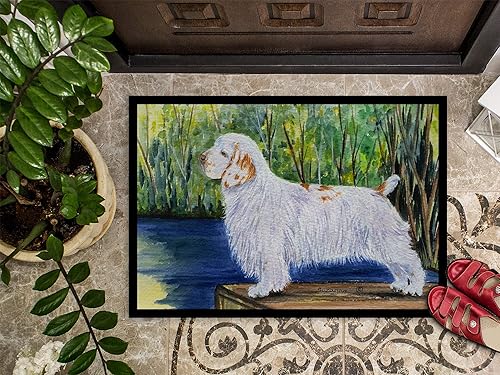 Miniatura 3 de Caroline's Treasures SS8261MAT - Tapete Clumber Spaniel de 18 x 27 pulgadas, tapete para puerta delantera, interior y exterior, para entrada,