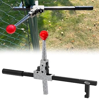 Chain Link Fence Stretcher Tool, Heavy-Duty Fence Puller & Tensioner for Fence Fabric Installation or Repair Projects in Farm, Ranch & Garden, Easy One-Person Operation, 9 Ratchet Range