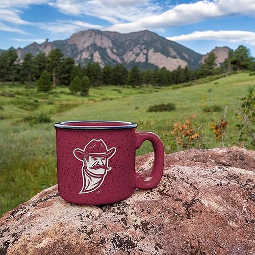 Miniatura 410 de Rico Industries NCAA Utah Utes - Taza de café personalizada de 12 onzas con logotipo grabado con láser profundo, taza de cerámica para acampar con