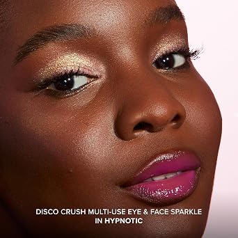 Too Faced Disco Crush High Shine Glitter Multi-Use Eye + Face Sparkle | Creamy, Iridescent, Multichrome Face & Eyeshadow Glitter, 0.05 Ounce