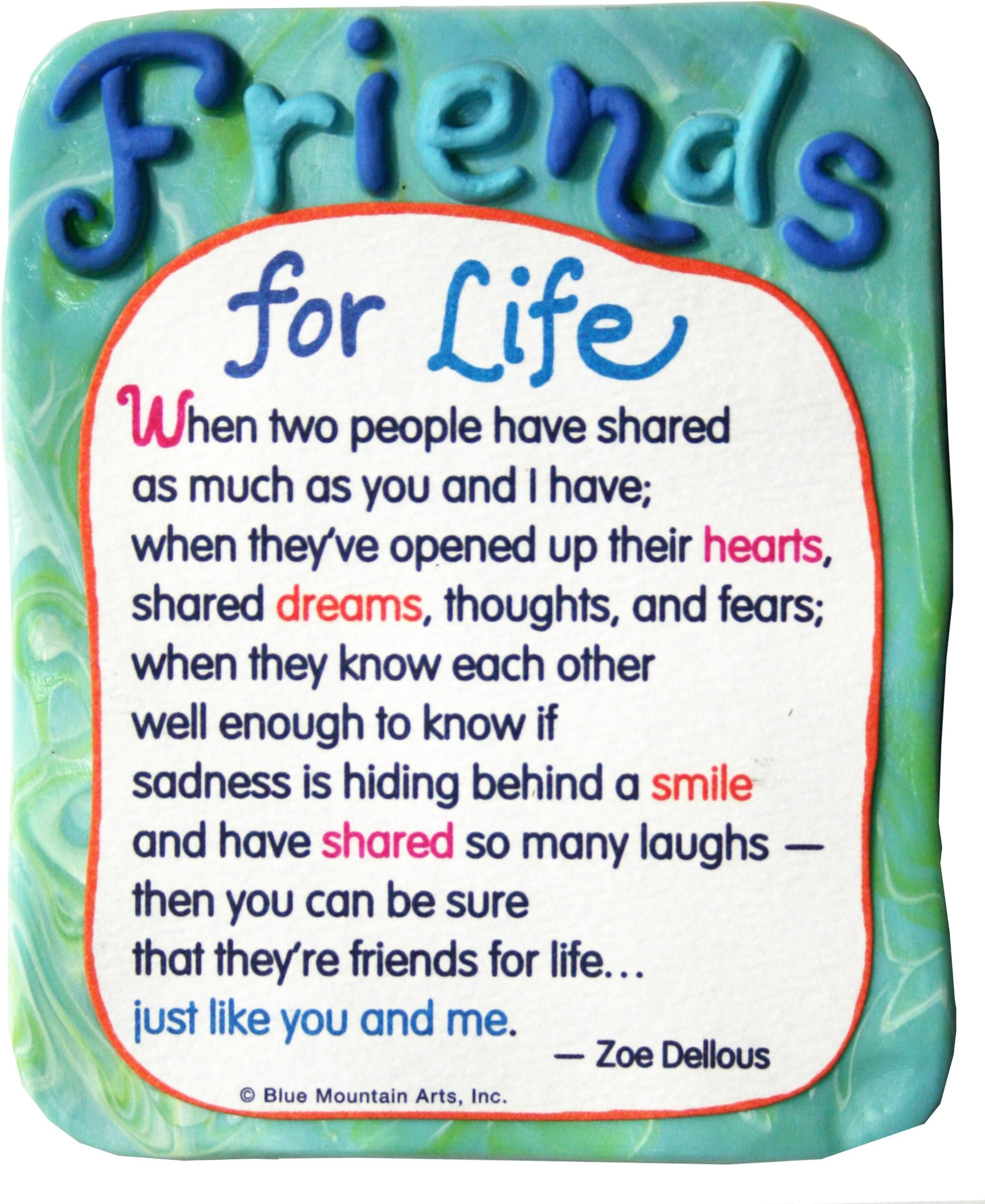 Sculpted Magnet: Friends for Life, 3.0" x 3.5"