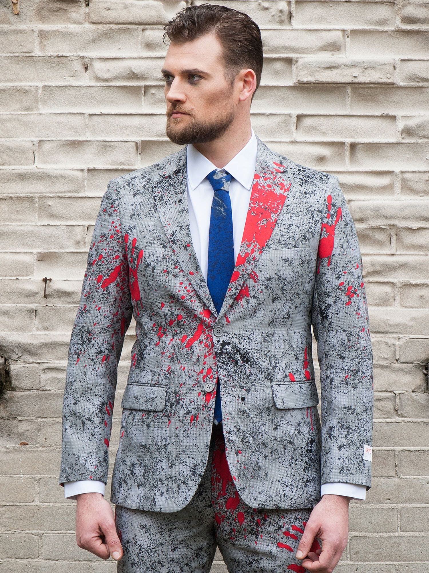 OppoSuits Herren The Joker Kostüm - DC Comics Anzug - Slim Fit – Mit Krawatte
