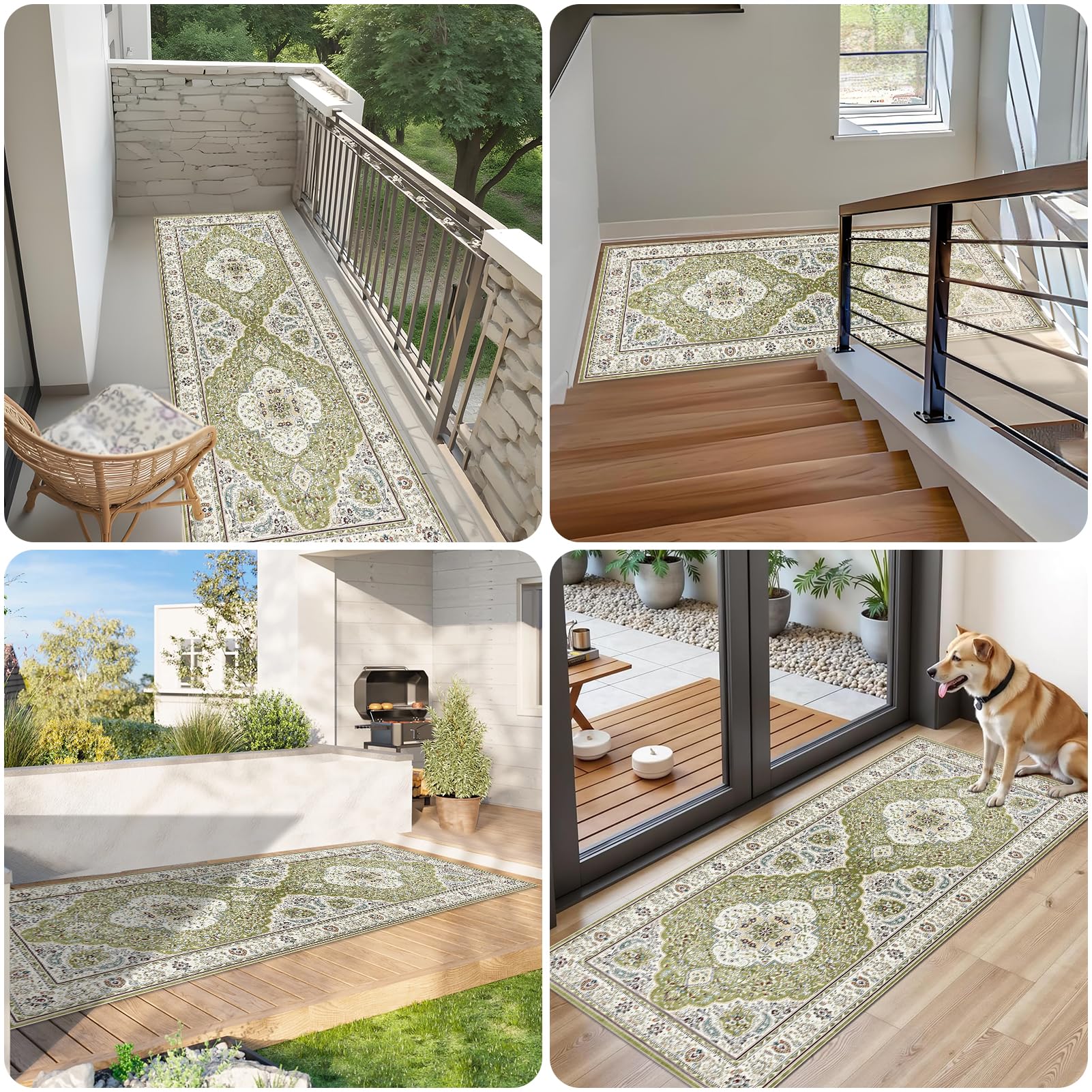 Długi dywanik do przedpokoju Można prać w pralce 80 x 500 cm Dywan kuchenny przed zlewem, mata do długiego przejścia antypoślizgowa mata do drzwi wejściowych do wnętrz