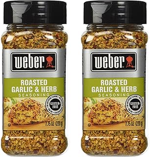 Weber Seasoning, Roasted Garlic and Herb, 7.75 Ounce - 2 Pack