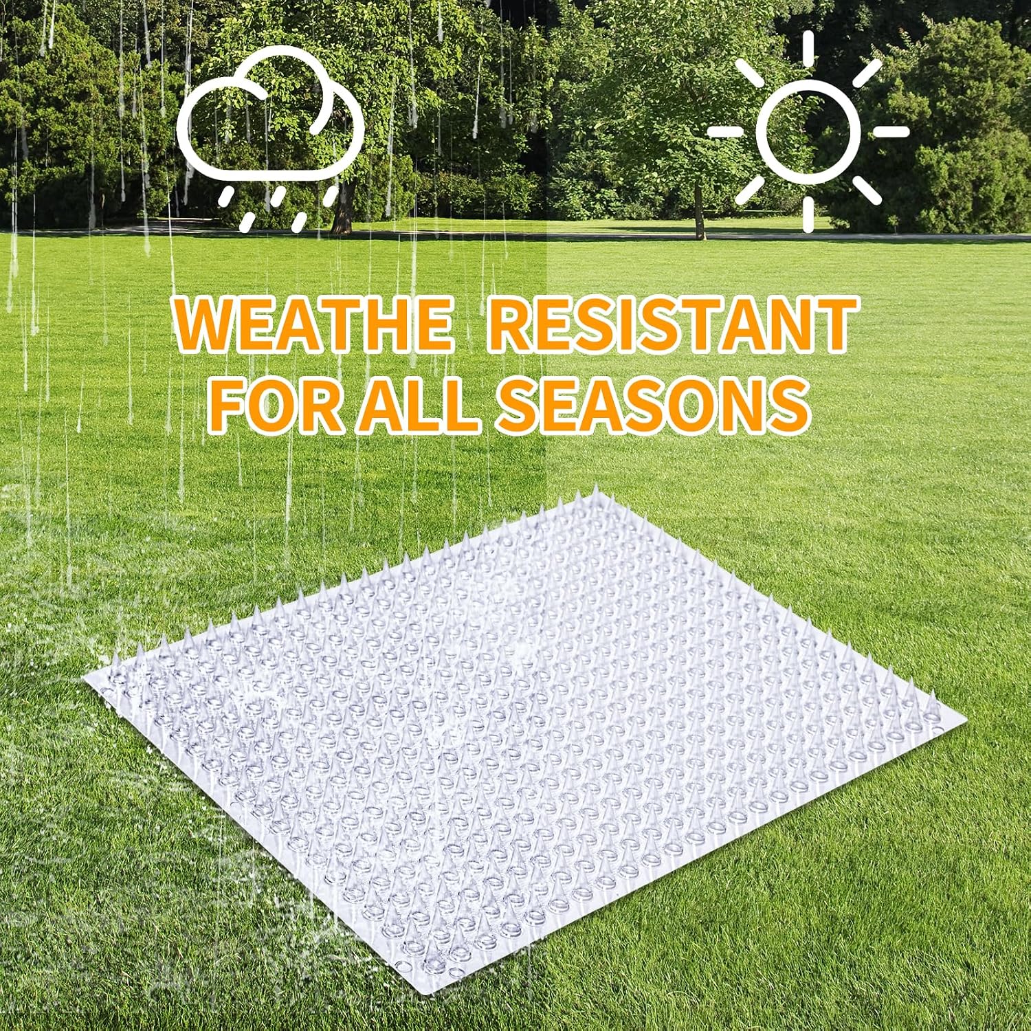 Mardili Cat&Dog Repellent Outdoor/Indoor Spike scat mat, Garden Scat Mats,Set of 16