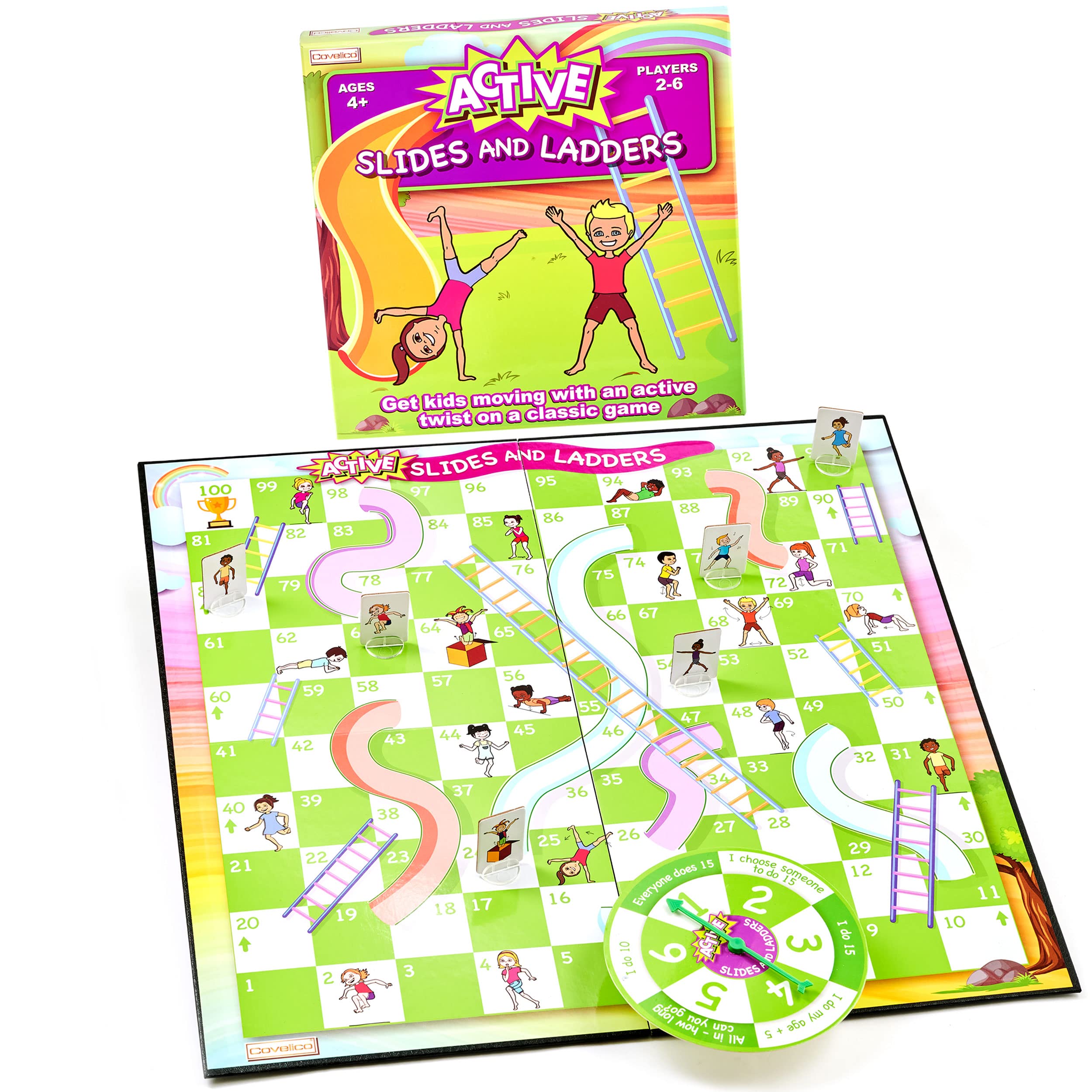 Buy Covelico Active Games Snakes and Ladders Classroom Exercise, Kids Indoor Exercise Equipment