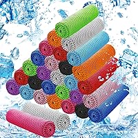 LYDTICK 30-Pack Cooling Towels 40x12" Microfiber Ice Towels for Neck Face Workouts - Bulk Gym Yoga Golf Running Sweat Relief UPF 50+