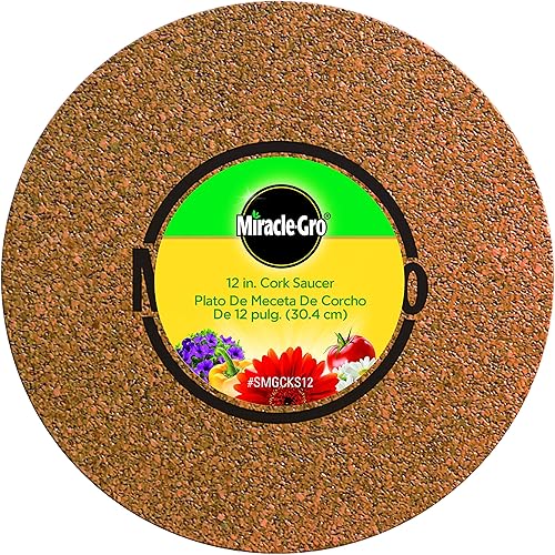 Miracle-Gro SMGCKS12 - Plato de corcho (12.0in), color natural