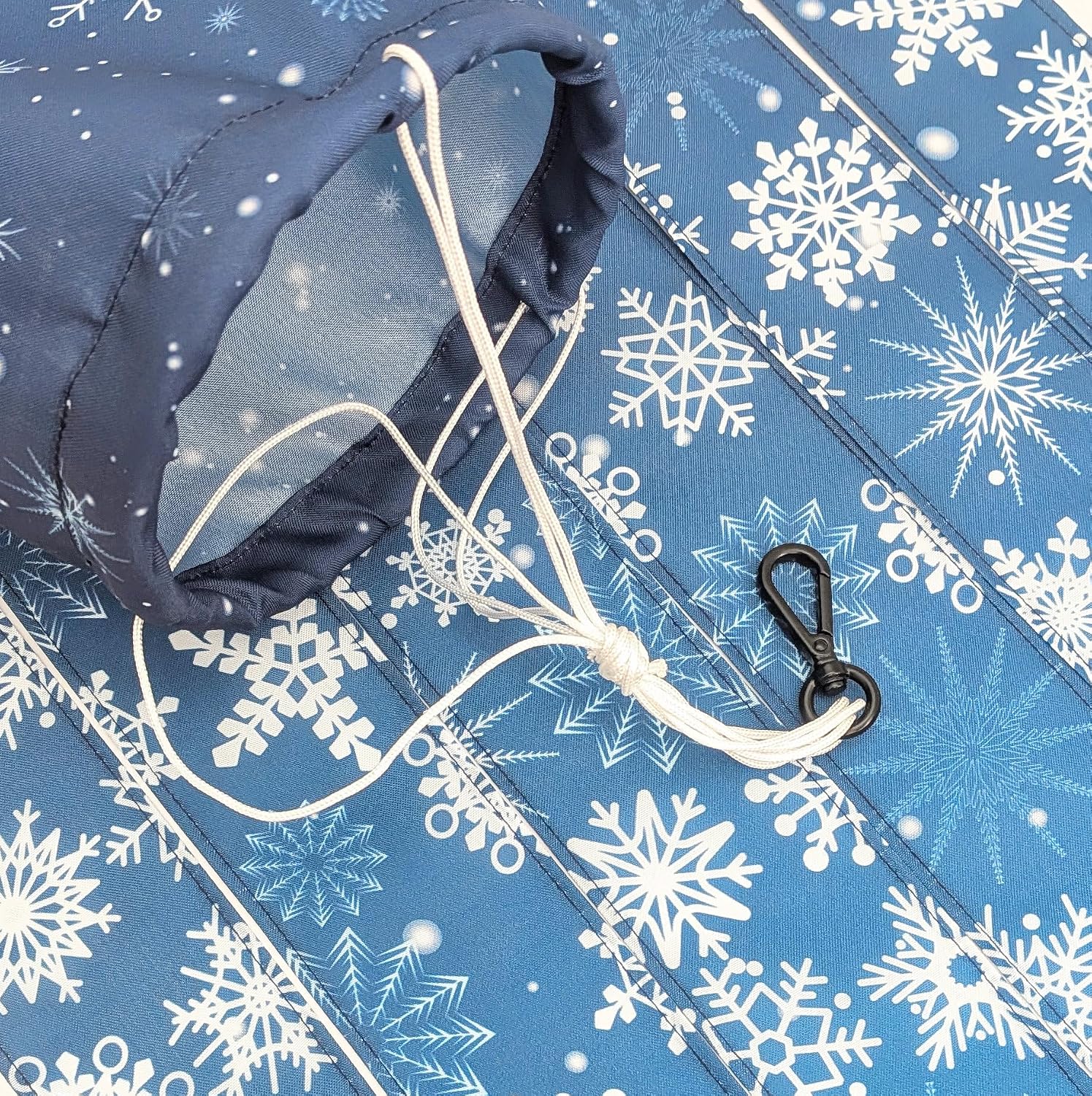 Madrona Brands Frosted Snowflake Winter Windsock | Durable Outdoor Hanging Seasonal Wind Decoration | Yard, Patio, Porch | 48 Inch