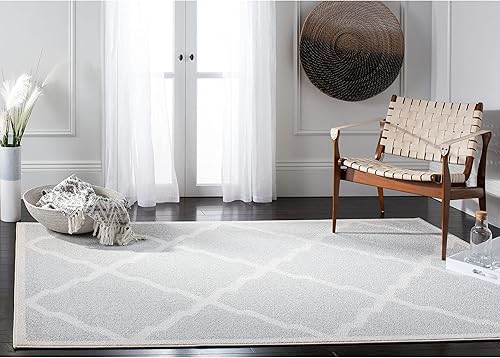 Vista 70 de Safavieh Amherst Collection amt421b Gris Claro y Beige Interior/exterior Area Rug, Polipropileno