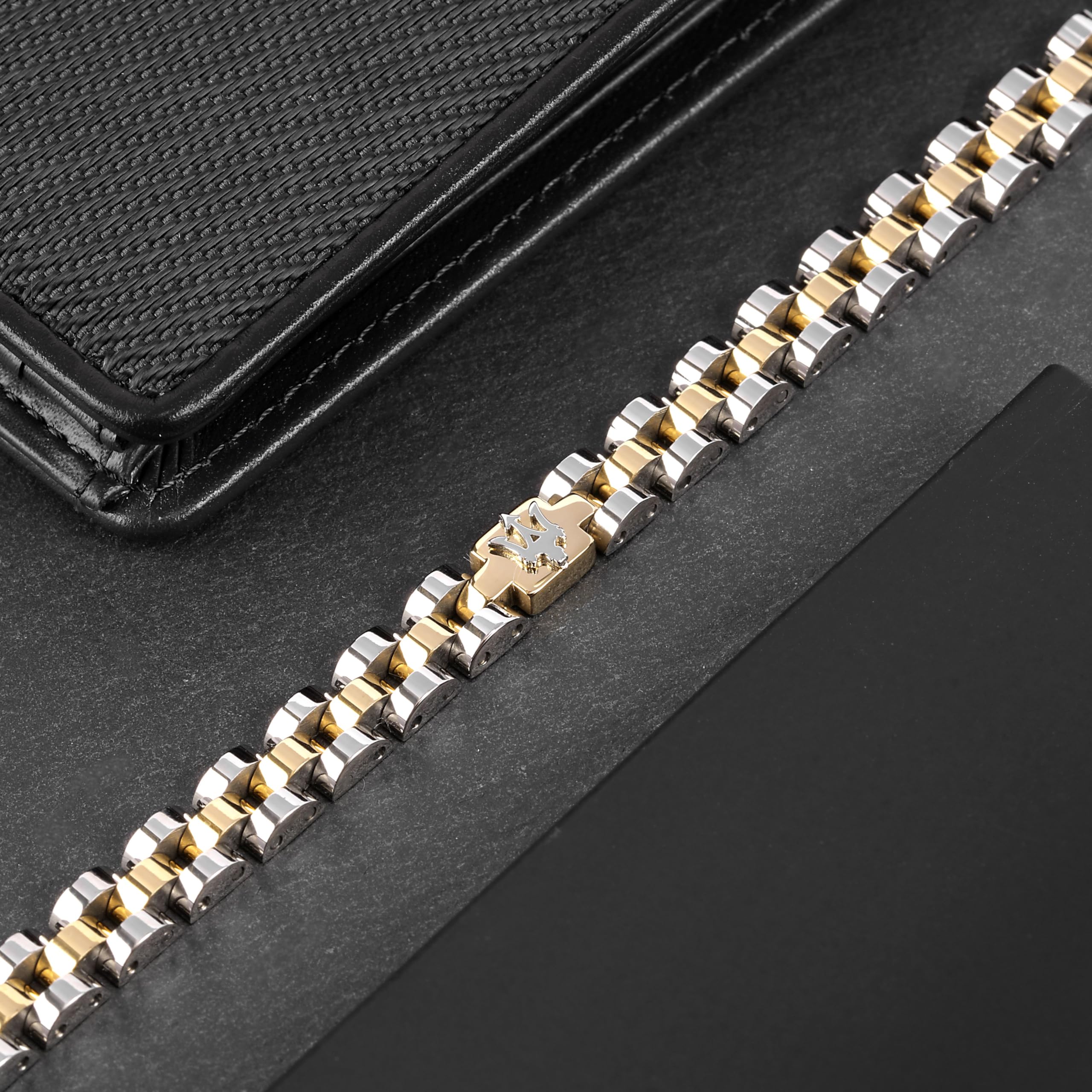 Maserati Jewels Bracciale Uomo, 21 cm, in Acciaio, PVD - JM320AST08