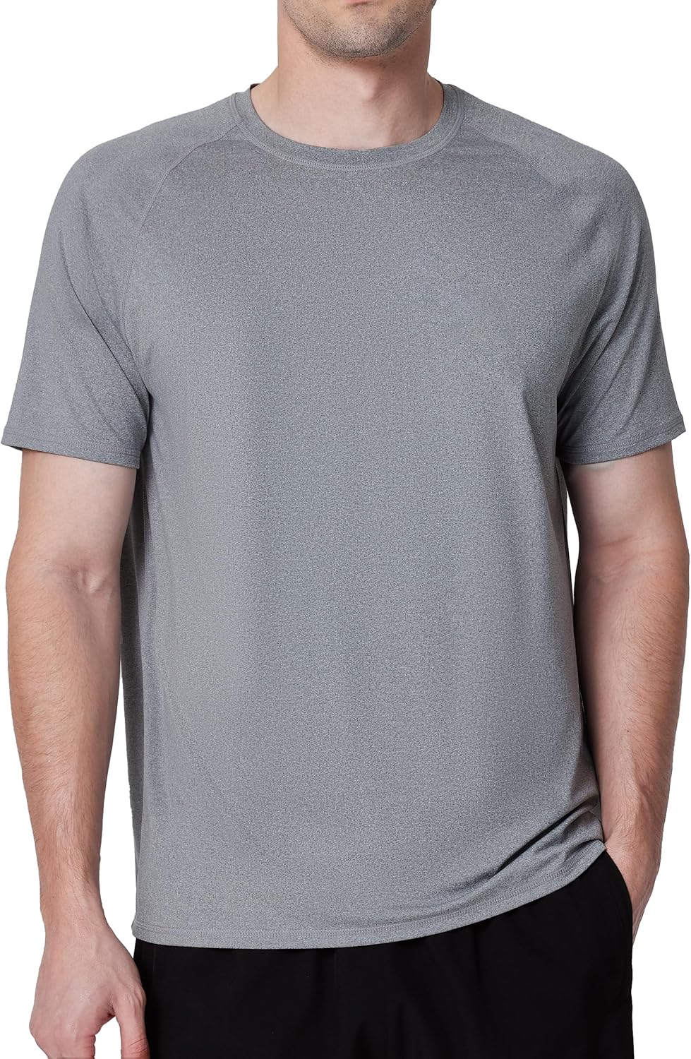 Men's UPF 50+ Swim Shirts, Sun Protection Short Sleeve Rash Guard, Quick Dry T-Shirt for Fishing and Surfing