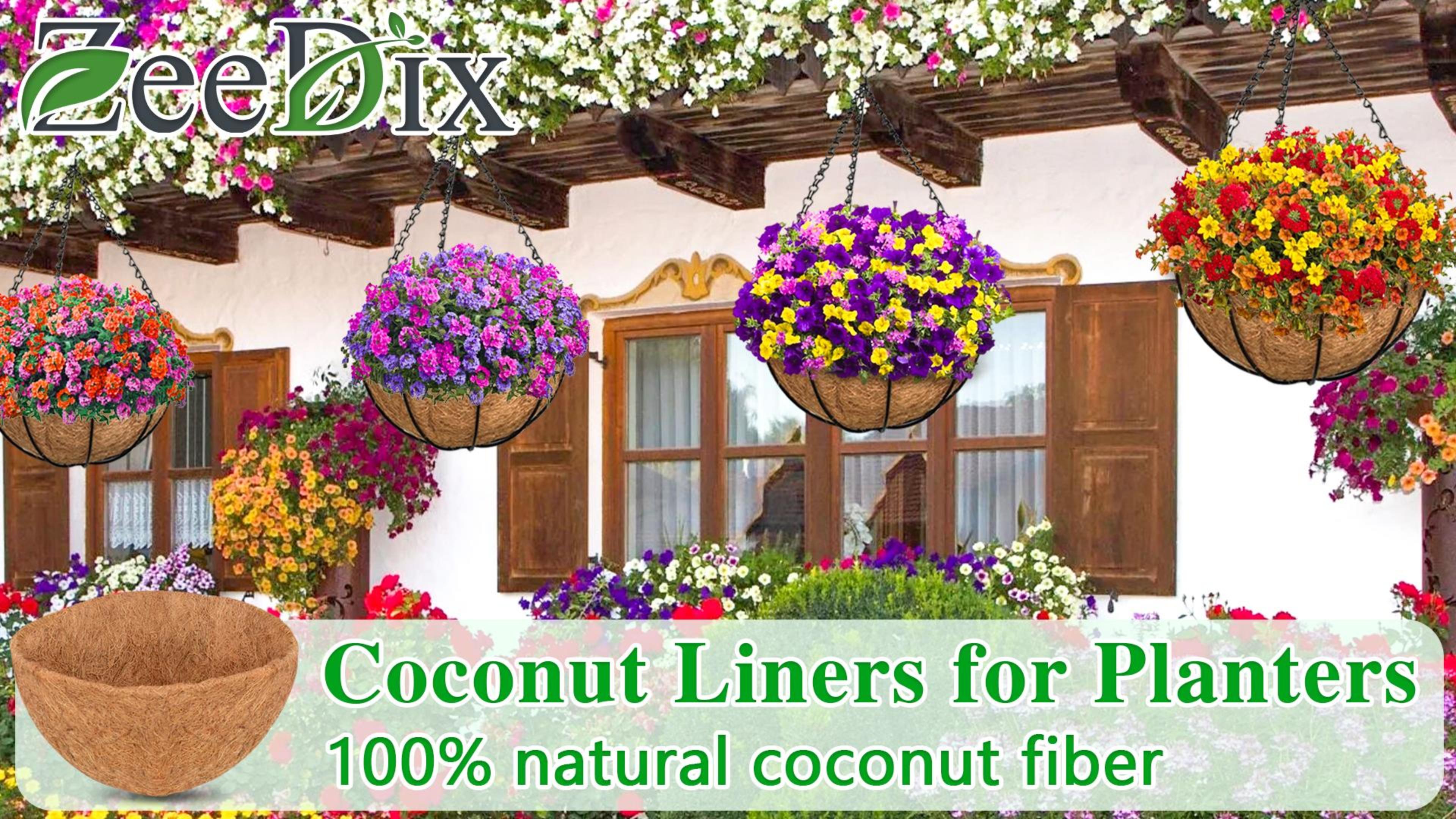 Amazon.com: ZeeDix 18 Inch Coco Liners for Hanging Baskets, 3 Pcs