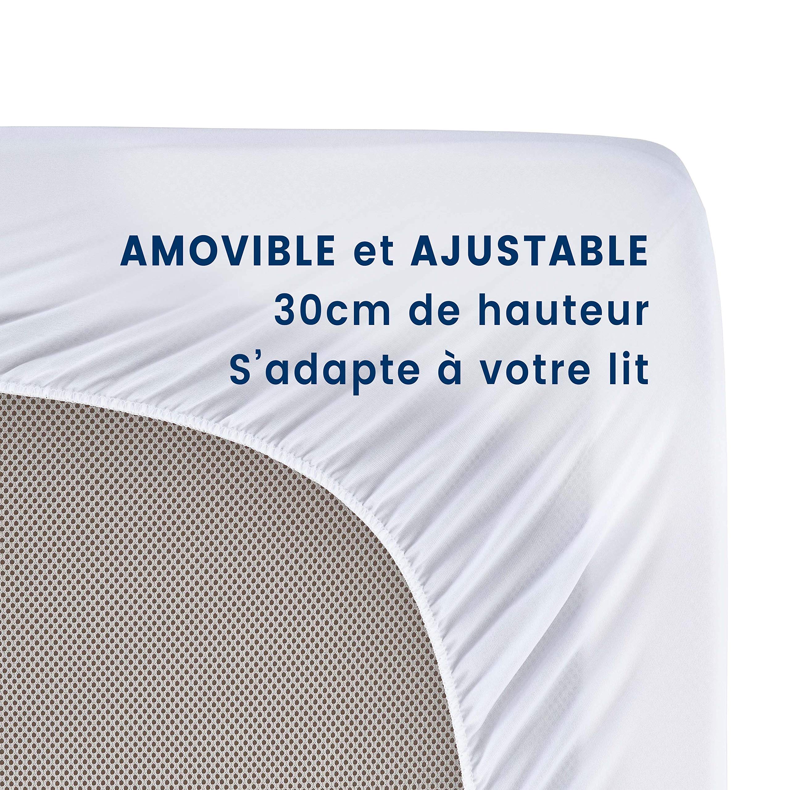 Mello MicroMat - Protege Matelas 80x200, Imperméable, Molletonné et Silencieux, Alese de Qualité Supérieure, Surmatelas 80x200, Protege Matelas Respirant, Matelassage Épais (200g/m2), Lavage Facile