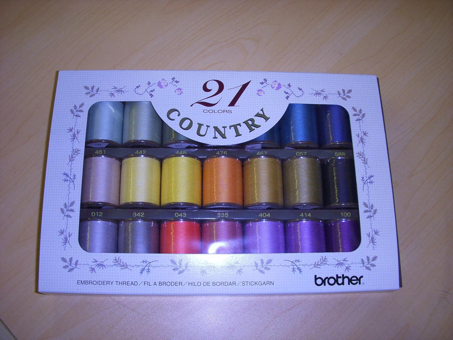 Brother Country Embroidery Thread Set 21 Colours Amazon.co.uk Home