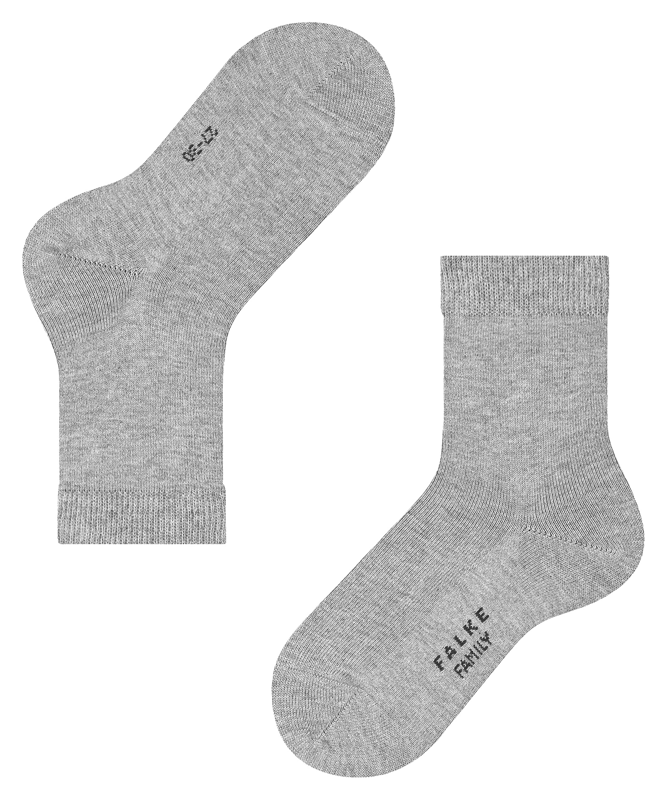 FALKE Family, Calzini Unisex - Bambini, Cotone, Grigio (Light Grey 3400), 19-22 (1-2 anni), 1 Paio