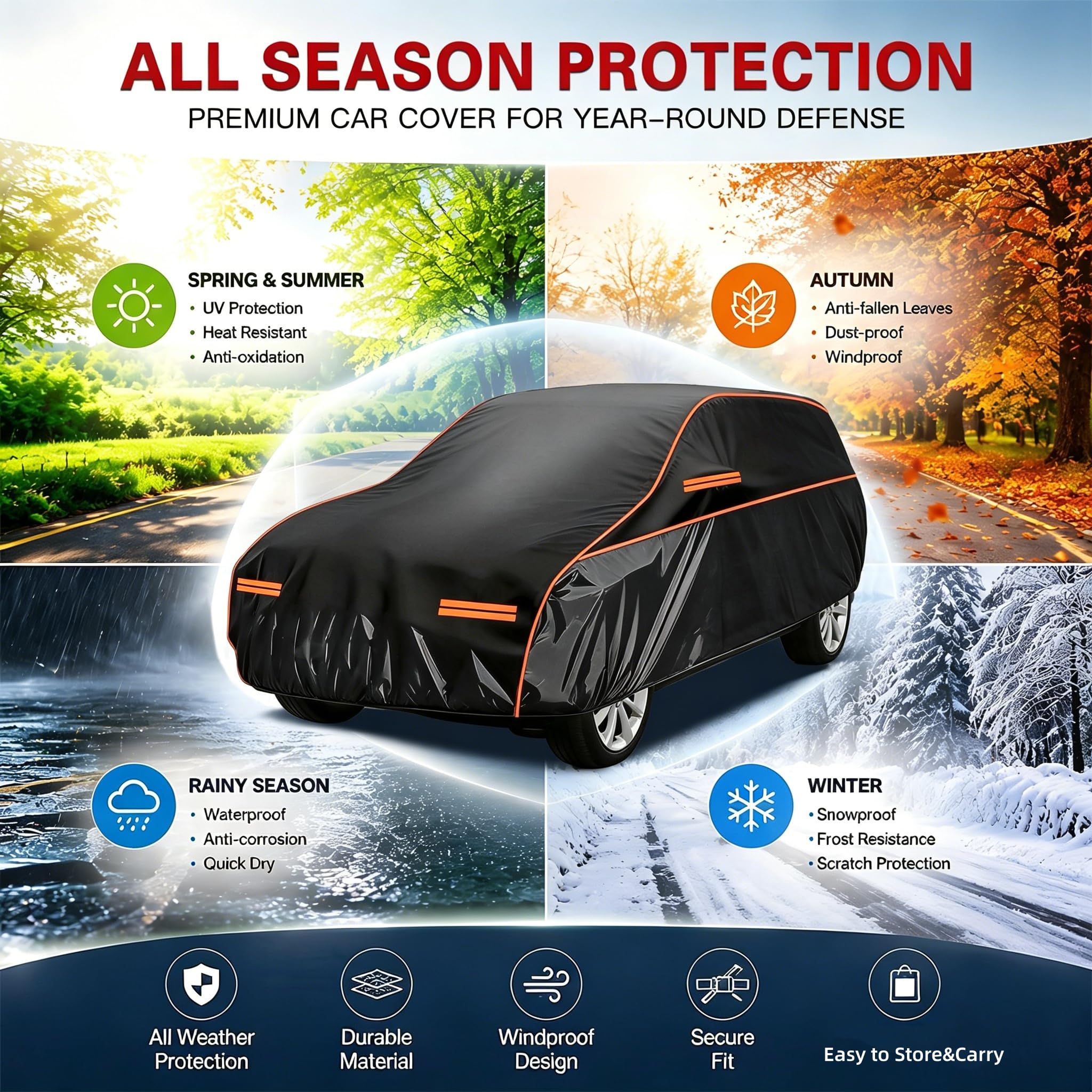 Autoschutzdecke Hagelschutz für VW Scirocco III Coupe 2008-2017, 3-lagige Autoschutzhülle, wasserdicht & atmungsaktiv, stoßfest gegen Hagel, Schnee & UV, mit Polsterung & Tasche-h781hb
