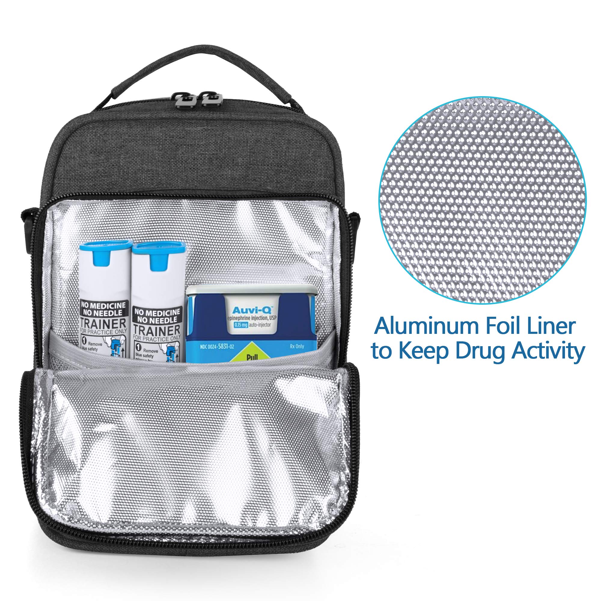 CURMIO Insulated Epipen Carrying Case for Adult and Kid, Medicine